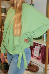 Green Bottom Tie Sweatshirt