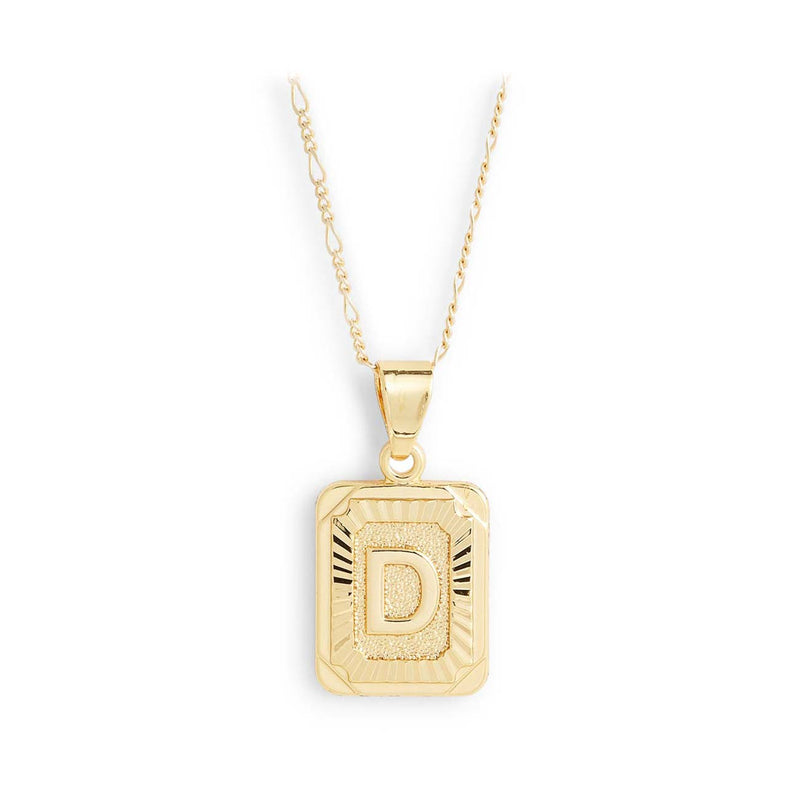 Initial Card Gold Filled Necklace